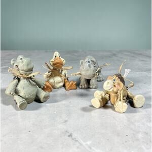 Noah’s Ark Figurines Signed K Kelly Set Of 4